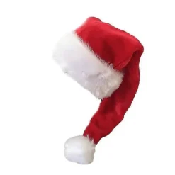 Tomteluva för vuxna, tjockare plysch för julhelgen, nyårssymbol – kvalitetsgåva Red> Huvudbonader