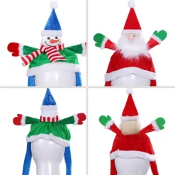 Tomteluva Jul Rekvisita Nyår Rolig Julhatt Vuxna Barn Juldekorationer Till Hemma Jultomten> Huvudbonader
