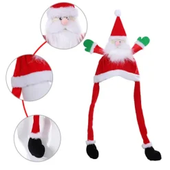 Tomteluva Jul Rekvisita Nyår Rolig Julhatt Vuxna Barn Juldekorationer Till Hemma Jultomten><noscript><img width=