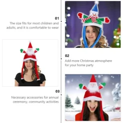 Tomteluva Jul Rekvisita Nyår Rolig Julhatt Vuxna Barn Juldekorationer Till Hemma Jultomten><noscript><img width=