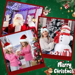 Tomteluvor Tomteskägg och Tomteperuk Juldekorationer Julhatt Skägg och Peruk Set för Vuxna Familjefester Presenter Fancy Nyhet Kostymklänning A><noscript><img width=