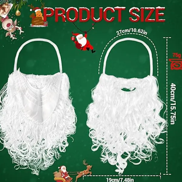 Tomteluvor Tomteskägg och Tomteperuk Juldekorationer Julhatt Skägg och Peruk Set för Vuxna Familjefester Presenter Fancy Nyhet Kostymklänning 3x Santa Beards | Fyndiq> Tillbehör
