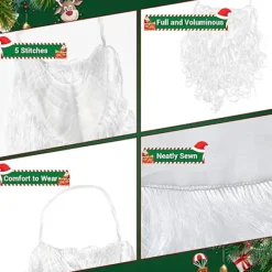 Tomteluvor Tomteskägg och Tomteperuk Juldekorationer Julhatt Skägg och Peruk Set för Vuxna Familjefester Presenter Fancy Nyhet Kostymklänning 3x Santa Beards | Fyndiq><noscript><img width=