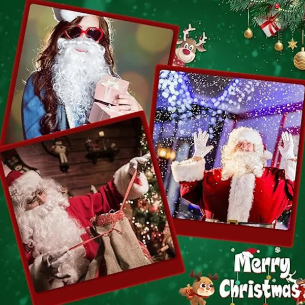 Tomteluvor Tomteskägg och Tomteperuk Juldekorationer Julhatt Skägg och Peruk Set för Vuxna Familjefester Presenter Fancy Nyhet Kostymklänning 3x Santa Beards | Fyndiq> Tillbehör