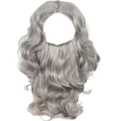 LEIGELE Tomteskägg och peruk Jul Tomtedräkt Set för julfest, Jul Tomtedräkt Dekorationer för Kvinnor Män Vit (LGL)> Tillbehör