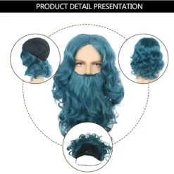 Tomteskägg och Perukset för Vuxna, Tomte Skägg och Peruk Tomtedräkt Tillbehör Set för Jul Barn Födelsedag> Peruker