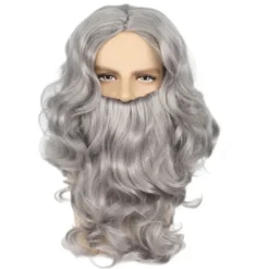 Tomteskägg och Perukset för Vuxna, Tomte Skägg och Peruk Tomtedräkt Tillbehör Set för Jul Barn Födelsedag><noscript><img width=