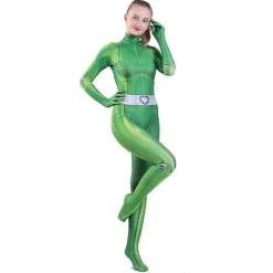 Totally Spies Cosplay kostym för kvinnor och flickor Anime Clover Sam Alex Bodysuit Suit Zentai W Purple Kids XL Adult M><noscript><img width=