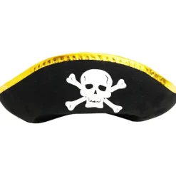 Trikant pirathatt - Trefärgad piratdräkt accessoarhatt - 1 stycke> Huvudbonader