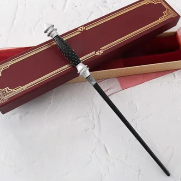 Trollstav 38 cm Lång Trästruktur Tålig PVC-harts Lättviktig Cosplay Party Rollspel Spel Typ 4> Tillbehör