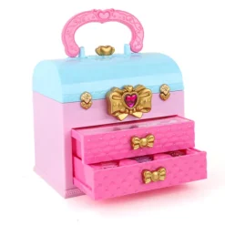 Tvättbart Sminkset för Barn Låtsaslek Skönhetsset med Kosmetikaväska för Små Flickor J1024><noscript><img width=