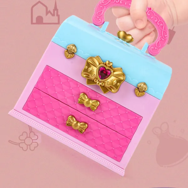 Tvättbart Sminkset för Barn Låtsaslek Skönhetsset med Kosmetikaväska för Små Flickor J1024> Smink