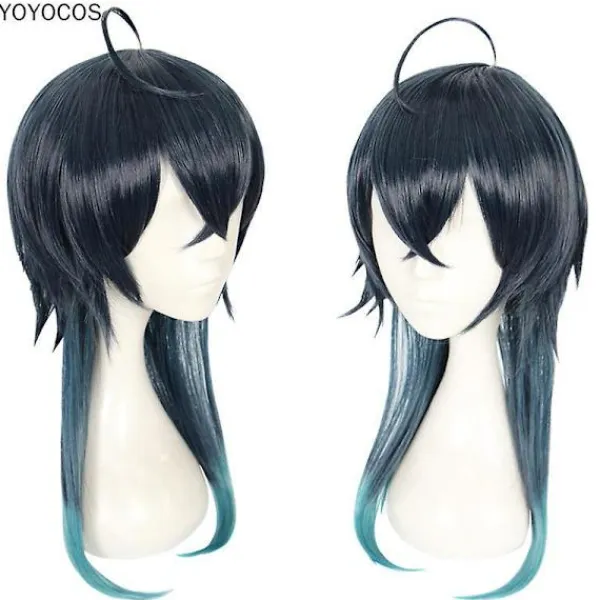 Twisted Wonderland Cosplay Malleus Draconia Cosplay Wig Diasomnia Gradient Long Hair Heat Resistant Synthetic Hair> Peruker