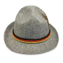 Tysk Oktoberfest Kostym Män | Rutig Skjorta med Broderade Hängslen & Hatt*Grå hatt*M Grå hatt _qcx M> Huvudbonader
