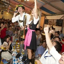 Tysk Oktoberfest-dräkt för kvinnor, traditionell bayersk ölservitrisklänning (XXL)[JSR]><noscript><img width=
