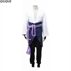 KOOLMEI Uchiha Sasuke Cosplay Kostym Peruk Anime Kostym Halloween Comic Kläder Outfit M> Dräkter