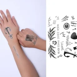 Ultimat tatueringsset - över 65 tatueringar - perfekt för konserter, halloween, cosplay, utklädnad><noscript><img width=