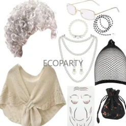 Underhållningsmaskeraddräkter Peruker><noscript><img width=