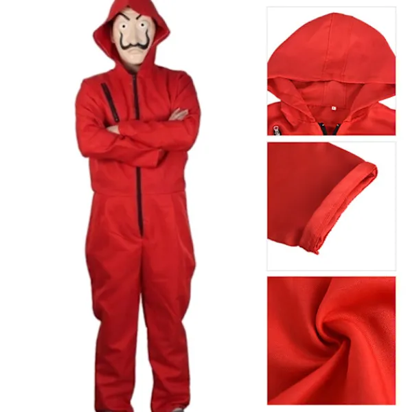 Jettbuying Unisex för Salvador Dali La Casa De Papel Money Heist Cosplay H XL> Dräkter