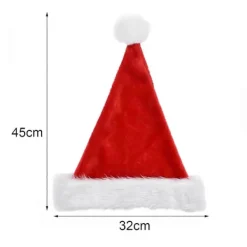Unisex Jul Tomtehatt Extra Stor och Tjock Nyårsfest Mössa Kontrastfärg Elastisk Tjock Plysch Dekor Tomte Cosplay Vuxen Jul Huvudbonad A><noscript><img width=