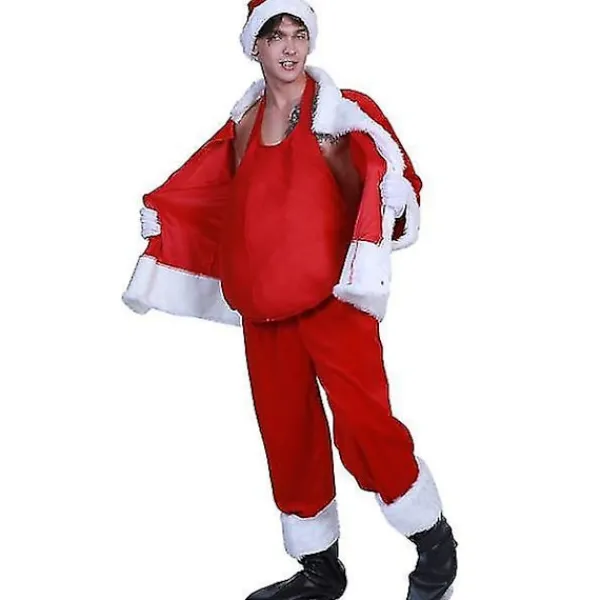 Unisex Magtröja för Jultomten, Falsk Mage, Jultomte-Rekvisita för Cosplay-Kostymtillbehör> Tillbehör