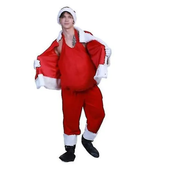 Unisex Magtröja för Jultomten, Falsk Mage, Jultomte-Rekvisita för Cosplay-Kostymtillbehör> Tillbehör