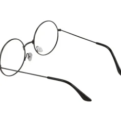 Unisex Retro Runda Glasögon Klar Lins Glasögon Ultralätt Lämplig för Tomten Cosplay (Gunmetal Färg som visas på bilden)> Tillbehör
