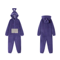 Unisex Teletubbies Kostymer Disi Onesies Lala Cosplay Pyjamas Vuxna Pyjamas Djur Sovkläder Jumpsuit XL><noscript><img width=