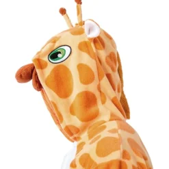 Unisex Vuxen Plysch Pyjamas Dam Herr Jumpsuit Giraff Djurdräkt Halloween Karneval Kostym Orange L><noscript><img width=