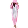 Unisex Vuxen Tecknad Kostym Halloween Jul Pyjamas Jumpsuit Onesies Plysch Cosplay Pyjamas Rosa Gris S_tfrf> Dräkter