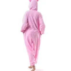 Unisex Vuxen Tecknad Kostym Halloween Jul Pyjamas Jumpsuit Onesies Plysch Cosplay Pyjamas Rosa Gris S_tfrf><noscript><img width=