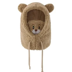 Universal One Piece-mössa Bekväm touch Plysch Multifunktionell Björnöronklaffmössa för utomhusbruk（Khaki）> Huvudbonader