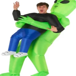 Uppblåsbar Alien Kostym för Vuxna, Alien Kidnappningskostym, Bortförd av Alien Kostym, Roliga Uppblåsbara Halloween Kostymer för Vuxna V. adult> Dräkter
