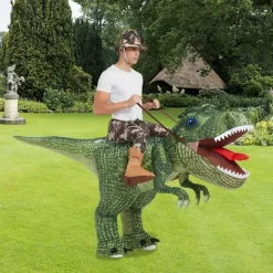 Uppblåsbar Dinosauriedräkt Ridande T Rex Luft Uppblåsbar Rolig Fest> Dräkter