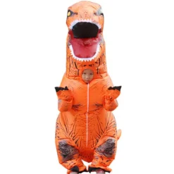 Uppblåsbar Dinosauriekostym Grön Vuxen & Orange Barn Halloween Utklädnad orange> Dräkter