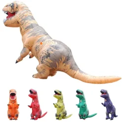 Uppblåsbar Dinosauriekostym Grön Vuxen & Orange Barn Halloween Utklädnad orange><noscript><img width=