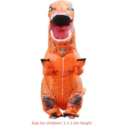 Uppblåsbar Dinosauriekostym Grön Vuxen & Orange Barn Halloween Utklädnad orange><noscript><img width=