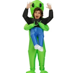 Uppblåsbar dinosauriekostym för barn för Halloween & vattenlek, Grön[JUN]> Dräkter