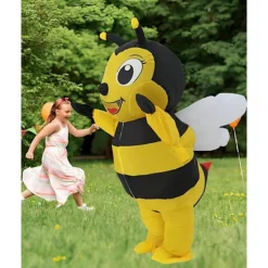 Uppblåsbar dräkt för vuxna, uppblåsbara dräkter för män och kvinnor, bidräkt, helkropps bidräkter, jul, Halloween, uppblåsbara dräkter><noscript><img width=