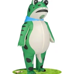 Uppblåsbar Dräkt Vuxen Groda Helkropp Deluxe Rolig Fläktdriven Kostym för Män Kvinnor Halloween> Dräkter