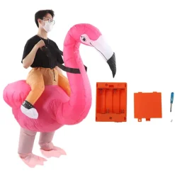 Uppblåsbar Flamingo-dräkt Vattentät Polyestertyg Uppblåsbar Dräkt för 150‑190cm Vuxen> Dräkter