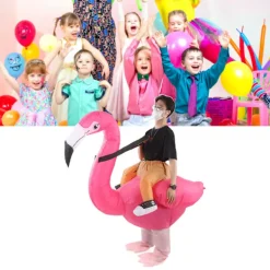 Uppblåsbar Flamingo-dräkt Vattentät Polyestertyg Uppblåsbar Dräkt för 150‑190cm Vuxen> Dräkter