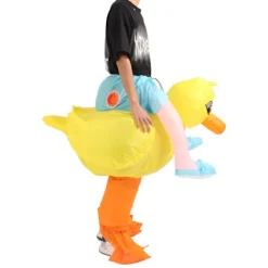 Uppblåsbar Gul Anka Kostym Rolig Innovativ Tecknad Söt Andningsbar Vuxen Dräkt><noscript><img width=