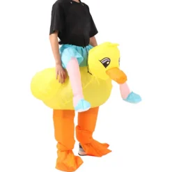 Uppblåsbar Gul Anka Kostym Rolig Innovativ Tecknad Söt Andningsbar Vuxen Dräkt><noscript><img width=