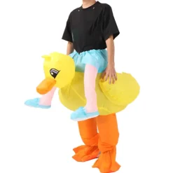 Uppblåsbar Gul Anka Kostym Rolig Innovativ Tecknad Söt Andningsbar Vuxen Dräkt><noscript><img width=