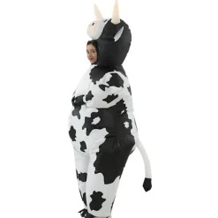 Uppblåsbar Halloween-djurdräkt, Dalmatiner Hund Ko Råtta Ekorre Blås Upp Dräkt för Halloween Cosplay Party Vuxenversion> Dräkter