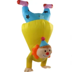 Uppblåsbar handstående clowndräkt för vuxna Halloween upp och ner uppblåsbar clowndräkt><noscript><img width=
