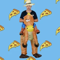 Uppblåsbar Häst Rida Kostym Cowboy på Häst Maskerad Rolig Nyhet Utklädnad Party Kläder Svans häst_xx> Dräkter
