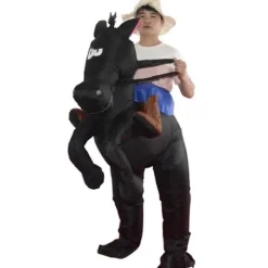 Uppblåsbar Häst-dräkt Cowboys På Häst Maskeradkostym Rolig Nyhet Utklädnad Partykläder-Perfekt> Dräkter