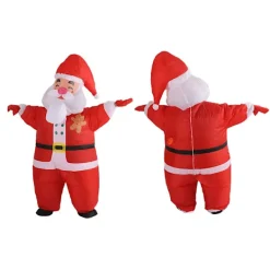 TryggHandla Uppblåsbar Juldräkt Rolig Uppblåsbar Julparty Dockdräkt för 150‑190cm Vuxen Cosplay Stort Huvud Santa-lingling}><noscript><img width=